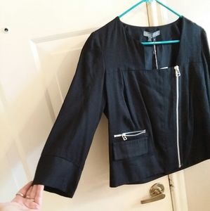 NWT $605 Black Bradley Scott Zipper Jacket Size 4